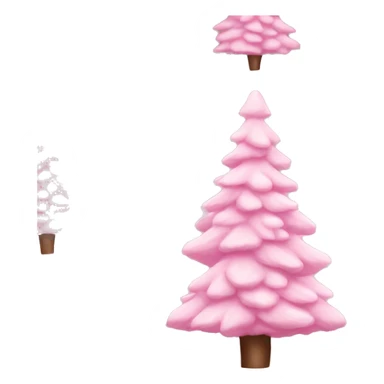 Baby pink Christmas tree sticker