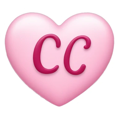 Pink heart wish initial C in it  cursive sticker