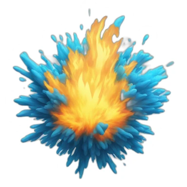 light neon blue fire explosion sticker