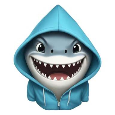 Shark with a hoodie sticker