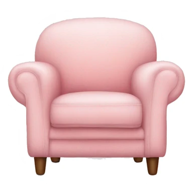 realistic pastel pink armchair with blanket sticker