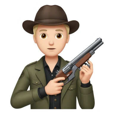 Guy with a gun in his hand sticker