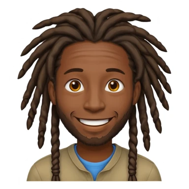 Black man with dreads sticker