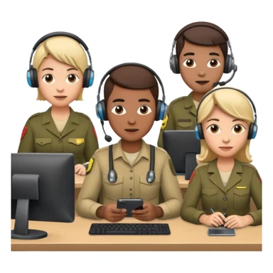 make a scamer call center emoji whit yt grenade hub emjoi sticker