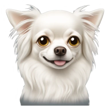 White long haired chihuahua  sticker