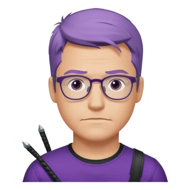 Hawkeye  Clint Barton with glasses 
 sticker
