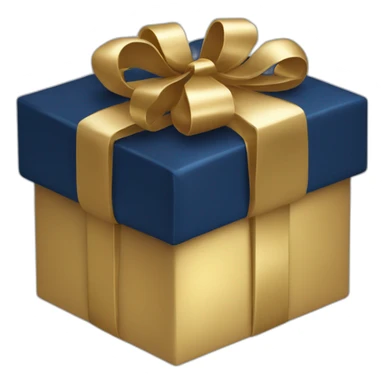 gift box dark blue color with gold lent sticker