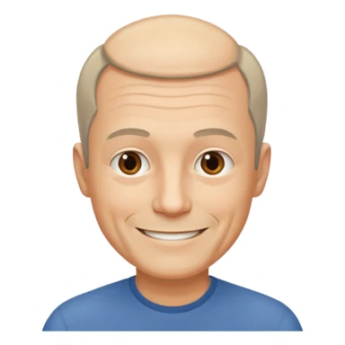 hombre, 50 años poco pelo delgado sticker