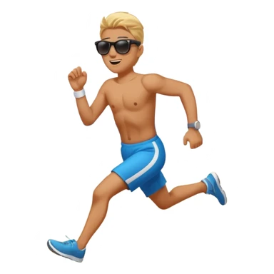 Running at the beach. sticker