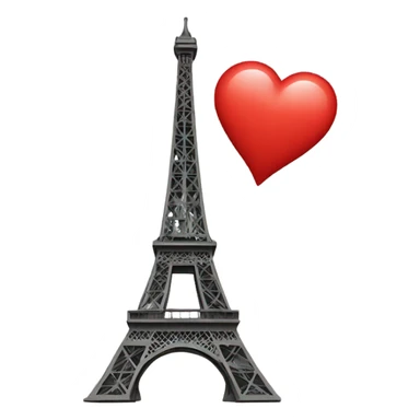 Eiffel Tower with heart sticker