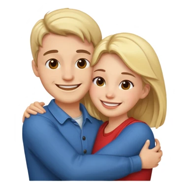 Couple hugs  sticker