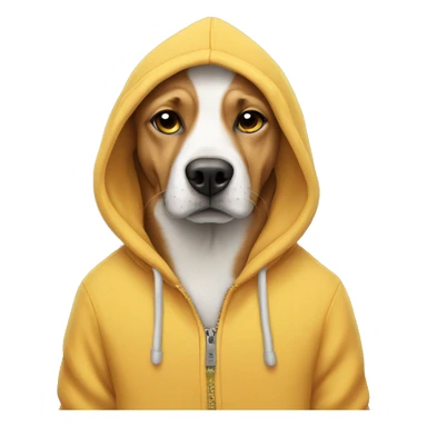 chill dog with hoodie  sticker