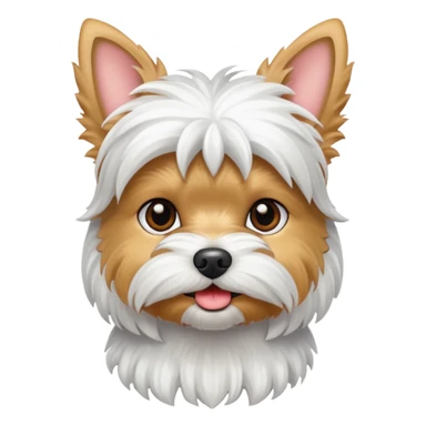 White dog Yorkshire Terrier sticker