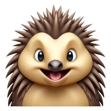 Cinematic Comical Echidna Portrait Emoji, Head tilted dramatically with an exaggeratedly amused expression, featuring a quirky, spiky fur with a scrunched-up face and wide, expressive eyes full of playful disbelief, Simplified yet hilariously expressive features, highly detailed, glowing with a slightly sassy glow, high shine, dramatic yet playful, stylized with an air of cheeky mischief, bright and endearing, soft glowing outline, capturing the essence of a spirited and over‐the‐top echidna, so meme‐worthy it feels like it could prick its way into internet fame instantly! sticker