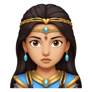 warrior princess himalayan wiht dark hair sticker