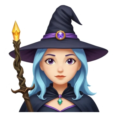 Cool witch with magical powers  sticker