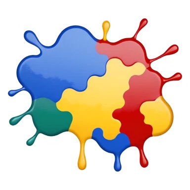 Make a painting which is splattered paint sticker