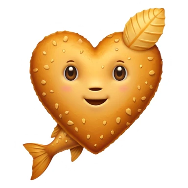 FISH STICK HEART sticker