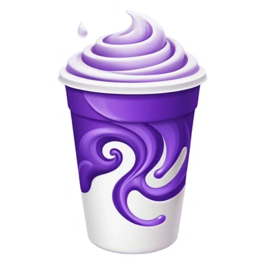 purple liquid inside styrofoam cup sticker