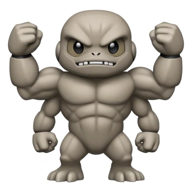 Geodude Pokémon, rocky body with arms sticker