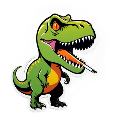 T. rex smoking  sticker