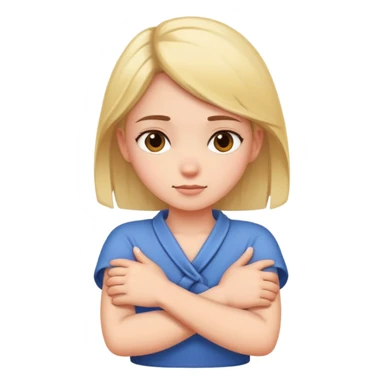 Do a girl with crossed arms around her neck sticker