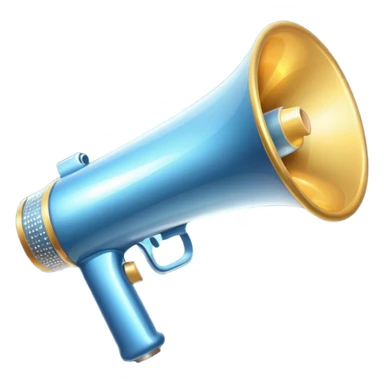megaphone with sparkles sticker