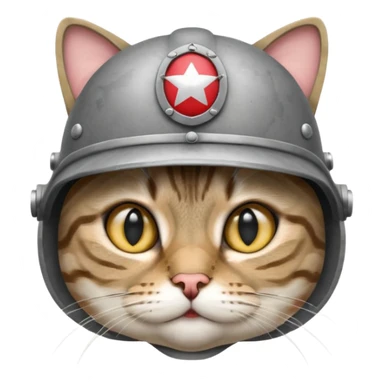 Cat with military helmet sticker