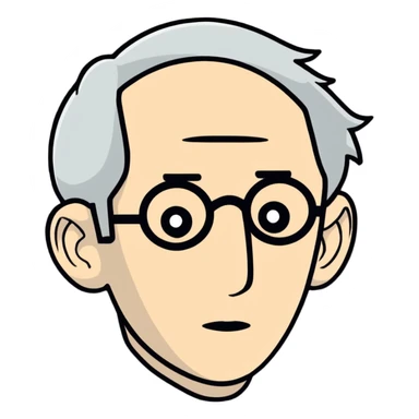 Merleau-Ponty cartoonish character sticker