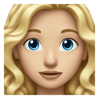 Girl with wavy blonde hair and blue eyes slapping her face sticker