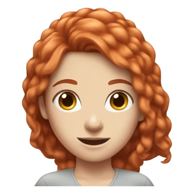 Adult female gamer with long red hair, blue eyes and freckles. sticker