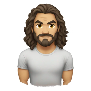 jason momoa cartoon wearing tee sticker