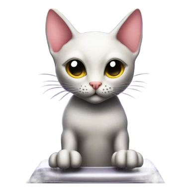 Hairless cat on slot machine sticker