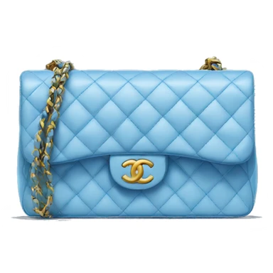 Chanel classic flap bag blue sticker