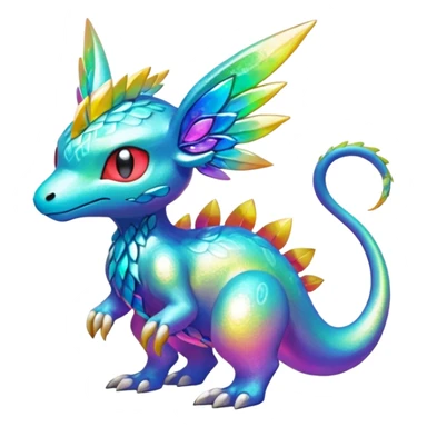 Elemental Exotic Colorful Fantasy Pokémon-Fakémon-hybrid-creature (full body) sticker