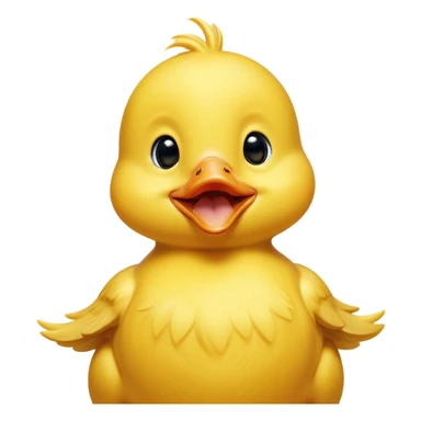 Cinematic Cute Yawning Yellow Baby Duck Portrait Emoji, Head tilted slightly with a dramatic, wide-open yawn, showcasing a soft, downy yellow coat with little drooping wings, round eyes barely open in drowsy contentment, Simplified yet irresistibly adorable features, highly detailed, glowing with a soft, cozy glow, high shine, relaxed yet expressive, stylized with a touch of whimsical charm, bright and endearing, soft glowing outline, capturing the essence of a sleepy yet affectionate duckling, so drowsy it feels like it could stretch out of the screen and curl up for a nap! sticker