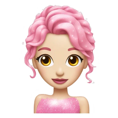 Fairy light pink perfume glitter sticker