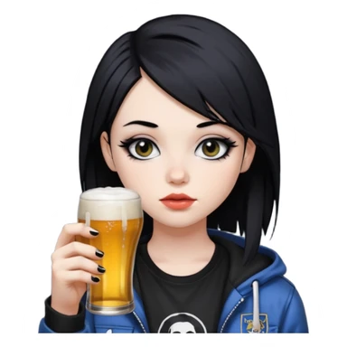 Bebendo cerveja emo sticker