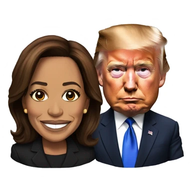 donald trump and kamala harris sticker