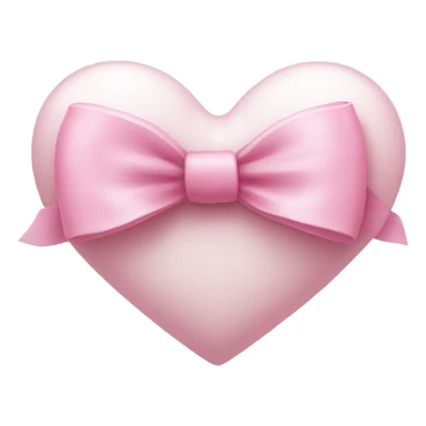 White heart with a pink bow on it  sticker