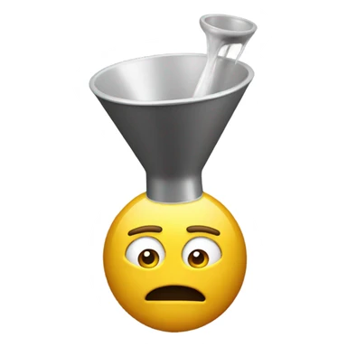 Crazy with a funnel on head sticker