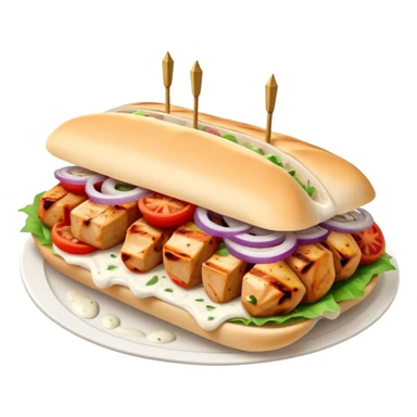 Chicken kebab pita sandwich  sticker