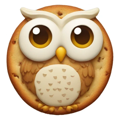 one Cookie in the shape of an owl sticker