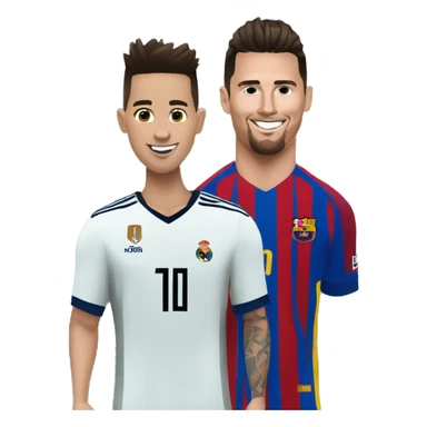 Ronaldo joue Au football avec messi sticker