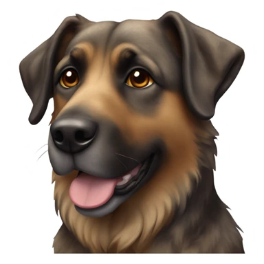Brindle shepherd dog head sticker