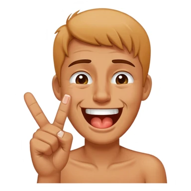 laughing crying middle finger sticker