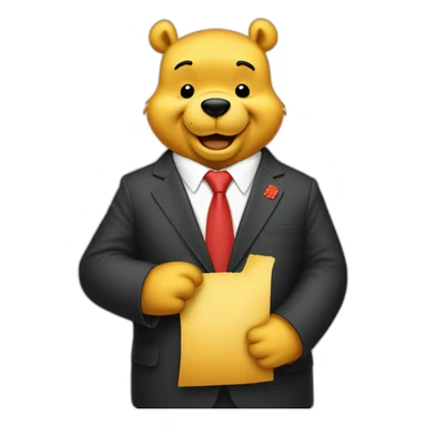 winnie the pooh as xi jinping sticker