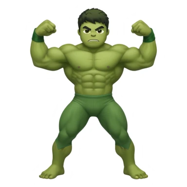 kid hulk flexing arms full body long pants sticker