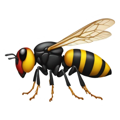 German black red yellow Wasp sticker