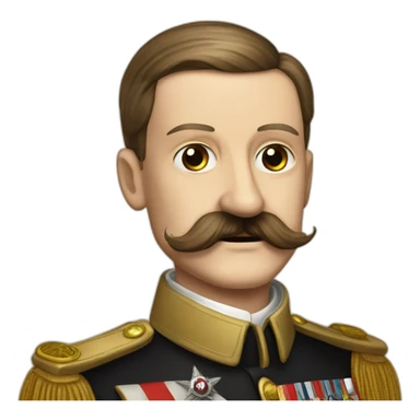 king-charles-adolf-hitler-franking-moustache happy sticker